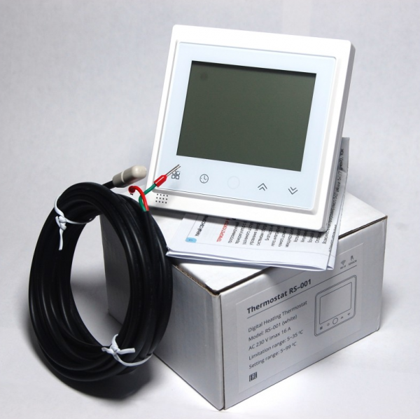Регулятор температуры электронный RS-001 с Wi-Fi White