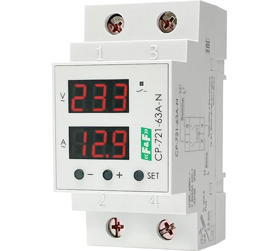 CP-721-63-N реле контроля напряжения (c контролем тока и  разрывом нейтрали)