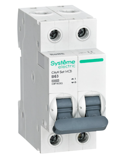 Systeme Electric City9 Set Автоматический выключатель (АВ) B 63А 2P 6kA 230В