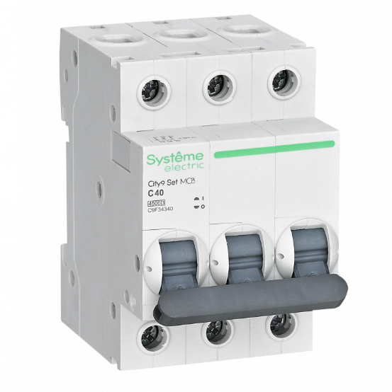 Systeme Electric City9 Set Автоматический выключатель (АВ) С 40А 3P 4.5kA 400В
