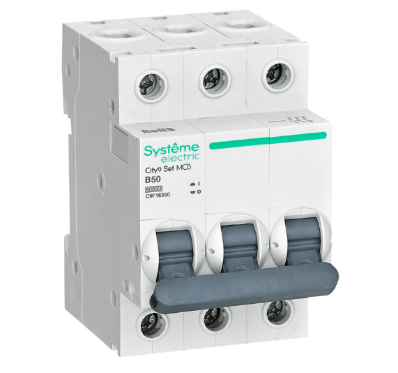 Systeme Electric City9 Set Автоматический выключатель (АВ) B 50А 3P 6kA 400В