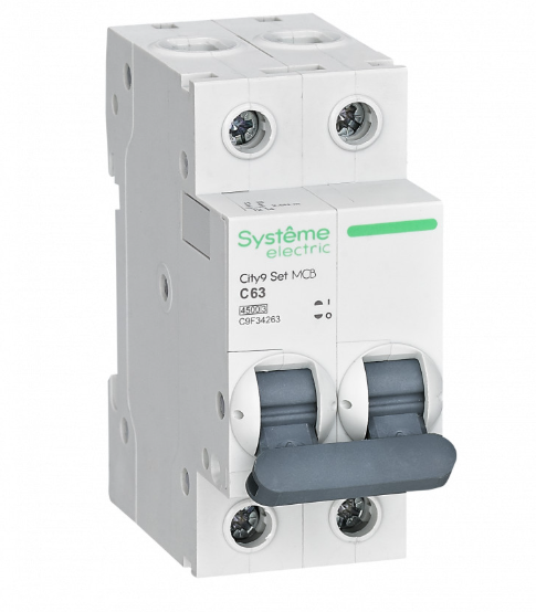 Systeme Electric City9 Set Автоматический выключатель (АВ) С 63А 2P 4.5kA 230В