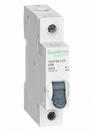 Systeme Electric City9 Set Автоматический выключатель (АВ) С 16А 1P 4.5kA 230В