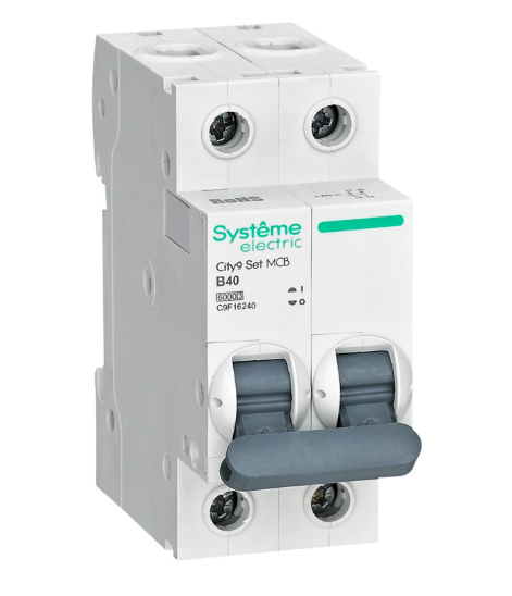 Systeme Electric City9 Set Автоматический выключатель (АВ) B 40А 2P 6kA 230В
