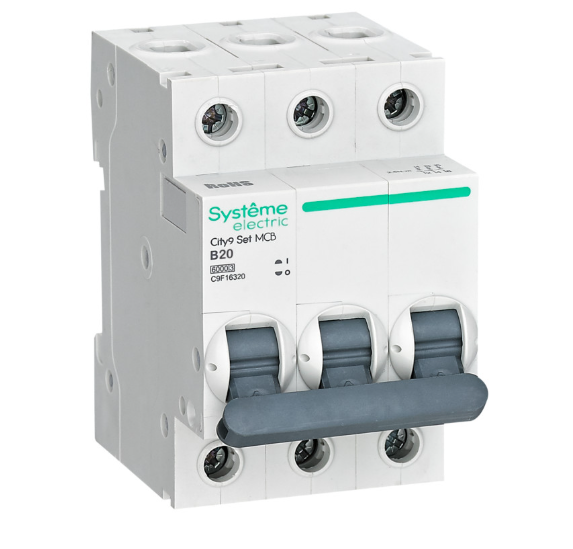 Systeme Electric City9 Set Автоматический выключатель (АВ) B 20А 3P 6kA 400В