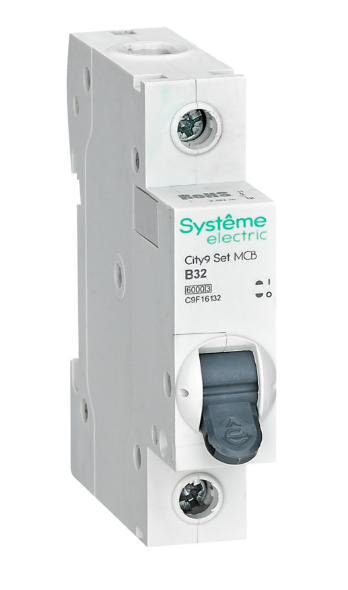 Systeme Electric City9 Set Автоматический выключатель (АВ) B 32А 1P 6kA 230В