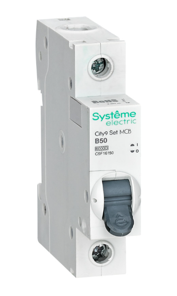 Systeme Electric City9 Set Автоматический выключатель (АВ) B 50А 1P 6kA 230В