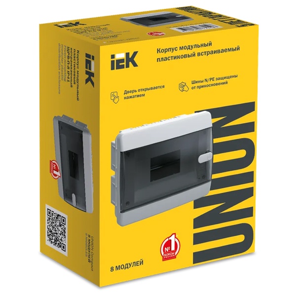 TEKFOR-IEK ЩРВ-П-8 IP41  встраиваемый на 8 модулей прозрачная дверь